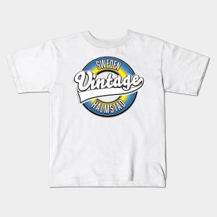 Halmstad sweden vintage style logo Kids T-Shirt